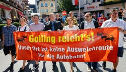Bereits im Sommer 2021 gingen die Gollinger auf die Straße (Bild: Tschepp Markus)