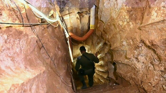 Eingang zu einem Tunnel der Hisbollah-Miliz im Libanon