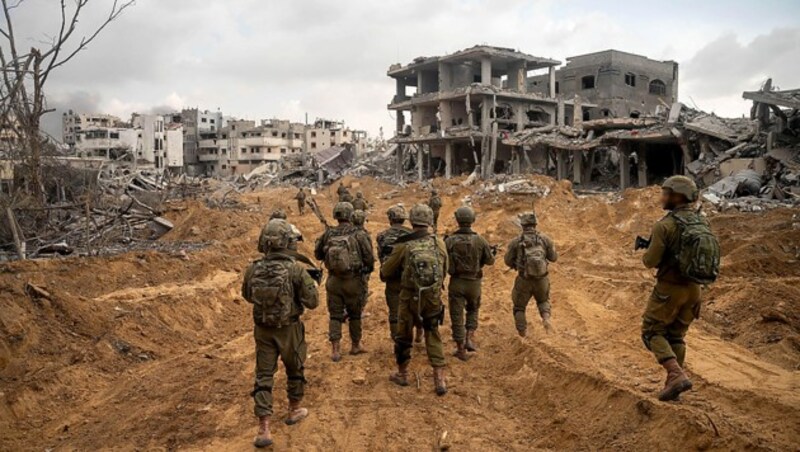 Israelische Soldaten im Gazastreifen (Bild: APA/AFP/Israeli Army)