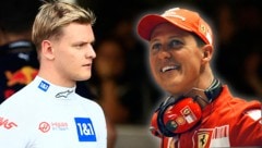 Mick Schumacher (links) hat über seine Beziehung zu Papa Michael gesprochen.  (Bild: AFP, krone.at-mrgrafik)