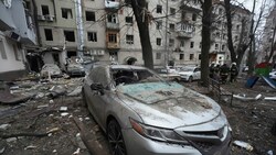 Zerstörungen in der ukrainischen Großstadt Charkiw (Bild: Associated Press)