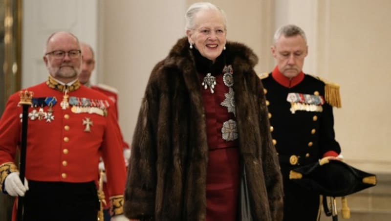 Einer der letzten Auftritt von Königin Margrethe kurz vor ihrer Abdankung. (Bild: APA/AFP/Ritzau Scanpix/Mads Claus Rasmussen)