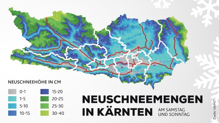 Die Neuschneemengen dürften gering ausfallen.