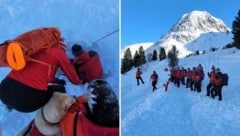 Die Bergrettungen Antholz und Defereggental übten den Ernstfall. (Bild: Bergrettung Defereggental)