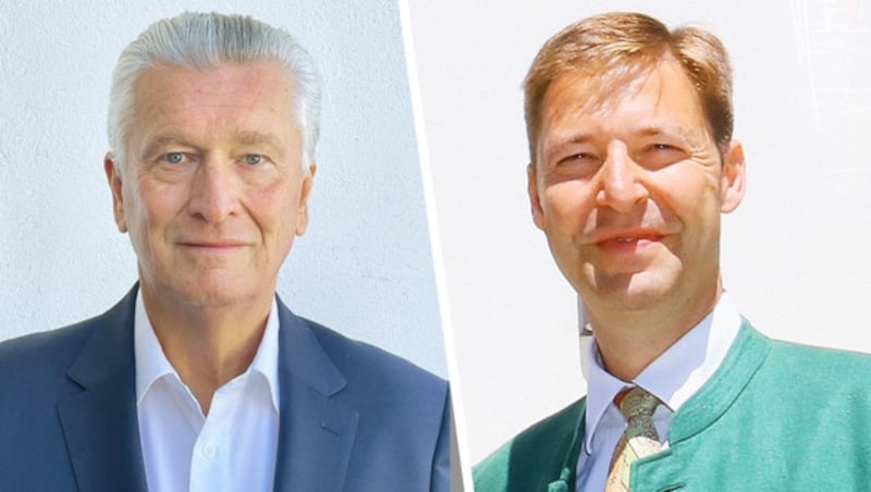 Jagdethiker Rudolf Winkelmayer (li.) und Landesjägermeister Franz Mayr-Melnhof.  (Bild: Christian Jauschowetz, zVg, Krone KREATIV)