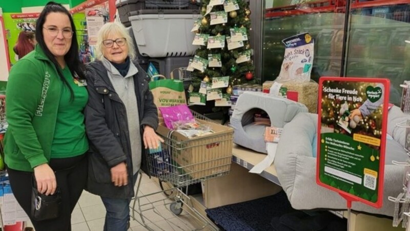 Eine wahre Geschenkeflut gab es bei Fressnapf für den Tierschutz Aktiv. (Bild: Tierschutz Aktiv)