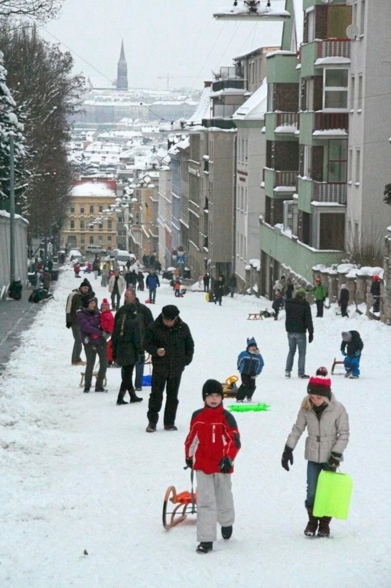 Zum letzten Mal wurde in der Schwenkgasse im Jahr 2015 gerodelt. (Bild: BV12)