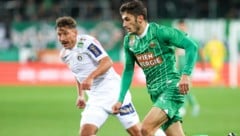 Ante Bajic (re.) verabschiedet sich aus Wien-Hütteldorf, kehrt zum SV Ried zurück. (Bild: GEPA pictures)