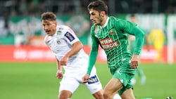 Ante Bajic (re.) verabschiedet sich aus Wien-Hütteldorf, kehrt zum SV Ried zurück. (Bild: GEPA pictures)