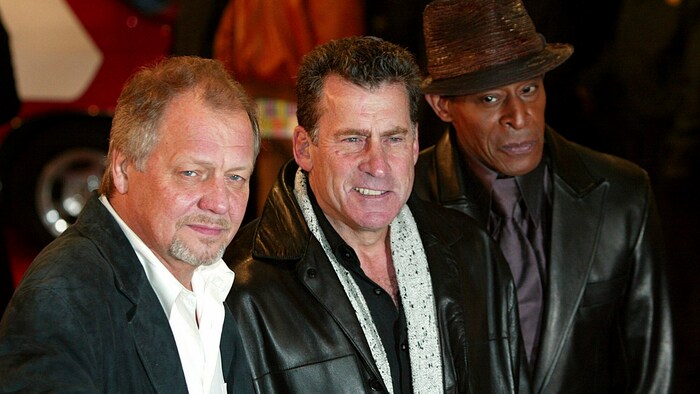 David Soul, Paul Michael Glaser und Antonio Fargas im Jahr 2004 bei der Filmpremiere von ...