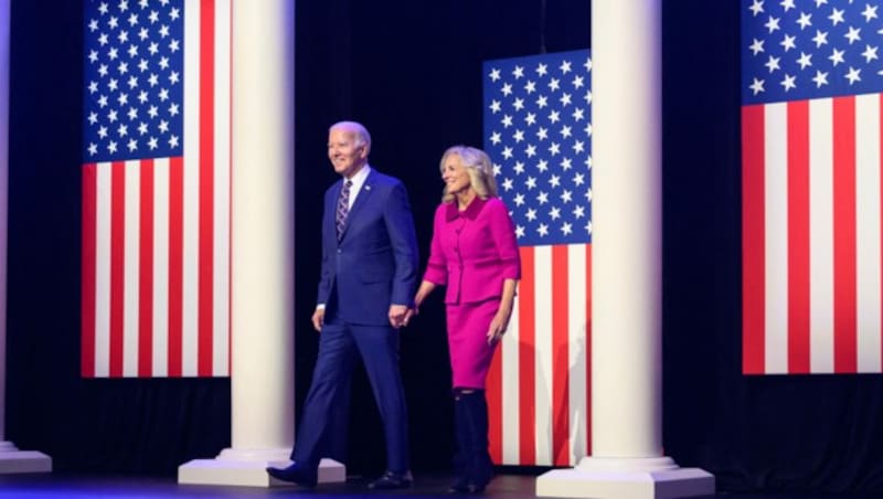 Joe Biden und Gattin Jill am 5. Jänner in Pennsylvania (Bild: AFP)