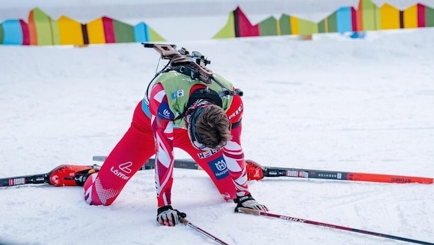 Fabian Müllauer war in Ridnaun schnellster ÖSV-Biathlet. (Bild: Josef Plaickner)