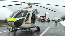 Der verletzte Jugendliche kam mit dem Hubschrauber ins Spital. (Bild: Ff Pfarrwerfen)