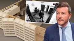 Auch in der Villa von René Benko befand sich ein Panikraum, der Zugang kann hinter Regalen, ...
