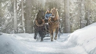 Im Pferdeschlitten durch die Winterlandschaft bis zum Talschluss in Saalbach Hinterglemm! Die Region ist herrlich, der renommierte Reiseverlag „Lonley Planet“ hat Saalfelden Leogang sogar unter die Top 10 der besten Urlaubsdestinationen der Welt gewählt. (Bild: MirjaGeh.com)