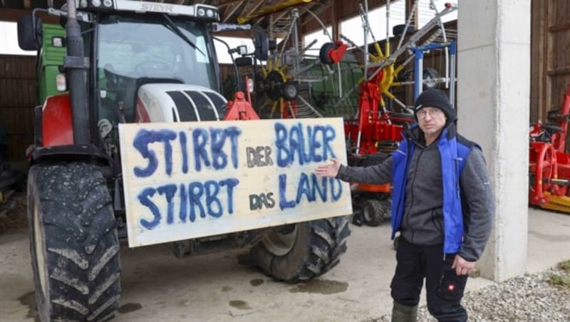 Norbert Eibl (55) sieht die aktuellen Proteste als Hilfeschrei an die Öffentlichkeit (Bild: Scharinger Daniel)