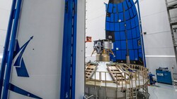 Die Kapsel „Peregrine“ des Unternehmens Astrobotic (Bild: United Launch Alliance/AP)
