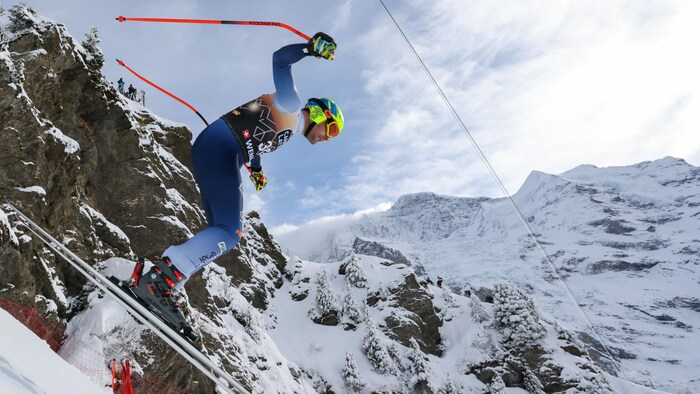 Christof Innerhofer beim Training in Wengen