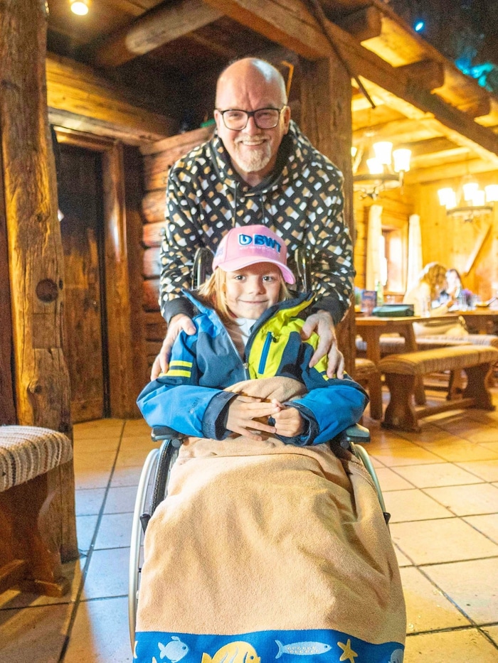 Im Goaßstall traf Friedle sogar seinen Jung-Fan