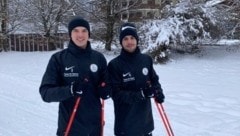 Machen auch auf Skiern eine gute Figur: Sebastian Leitner (li.) und Federico Crescenti. (Bild: Daniel Ernemann)