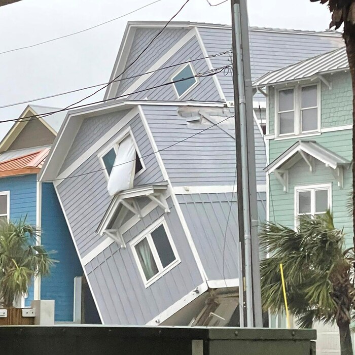 Ein zerstörtes Haus in Florida