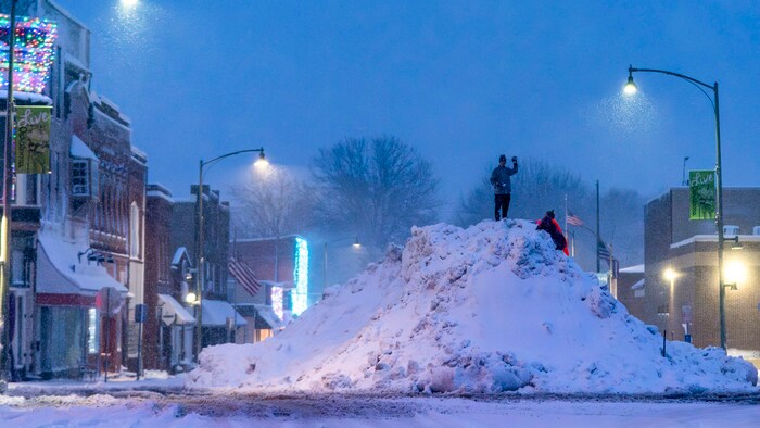 Schneefall im US-Bundestaat Iowa