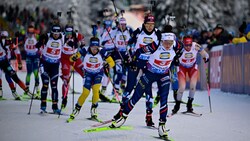 Staffel-Rennen in Ruhpolding (Bild: APA/AFP/Tobias SCHWARZ)