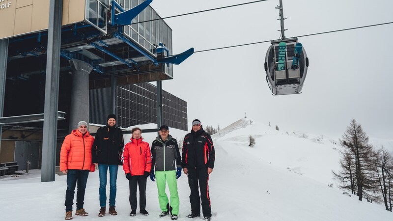 Aufsichtsräte und Vorstand bei Bergstation Brunnach (Bild: Bad Kleinkirchheimer Bergbahnen/Daniela Ebner)