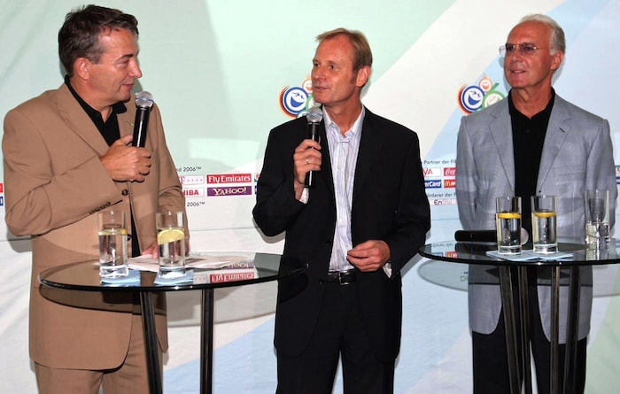 Drei Macher der WM 2006: Wolfgang Niersbach, Heinz Palme und Franz Beckenbauer