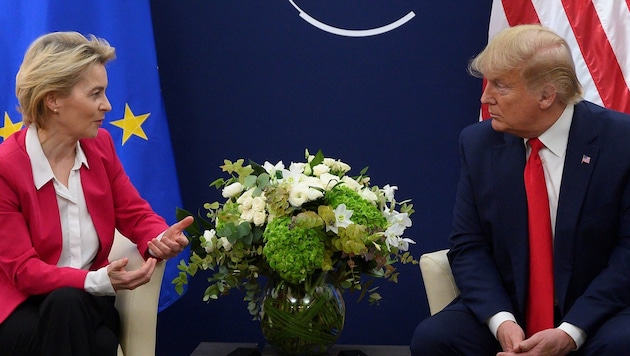 Von links: EU-Kommissionschefin Ursula von der Leyen und US-Präsident Donald Trump