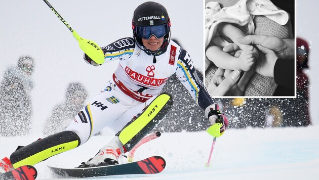 Frida Hansdotter im Baby-Glück