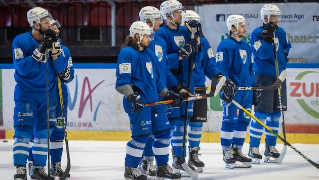 Israels Eishockey-Nationalteam (Bild: APA/AFP/Wojtek RADWANSKI)