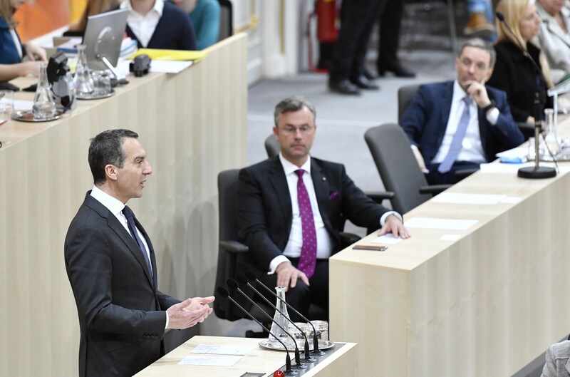 Stehen alle drei auf der Liste: Kern, Hofer und Kickl (Bild: APA/HANS PUNZ)