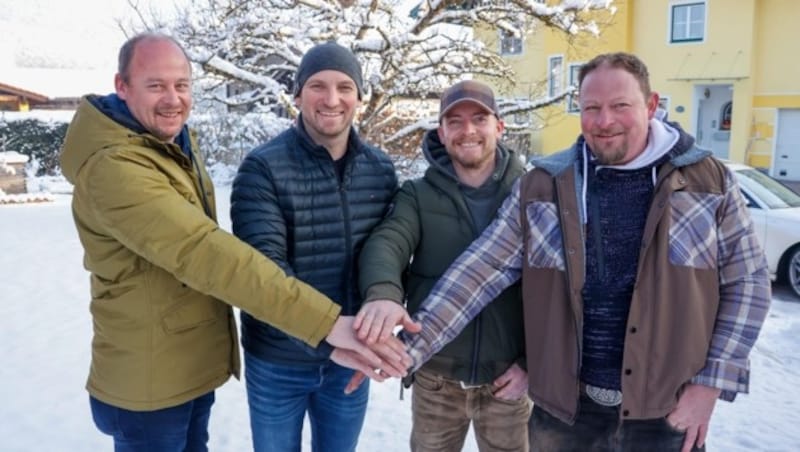 Sie initiierten die Spendenaktion: Hermann Fuschlberger, Norbert Stadler, Robert Schnöll und Berthold Ziller. (Bild: Tschepp Markus)