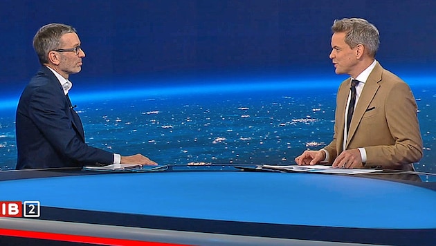 FPÖ-Chef Herbert Kickl löste einmal mehr eine Debatte über Migration aus, Thür schien auf verlorenem Posten. (Bild: ORF)