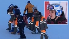 Marco Kohler stürzte in Wengen schwer – sein bester Kumpel Marco Odermatt (kl. Bild) reagierte damals geschockt. (Bild: ORF Screenshot, GEPA Pictures, Krone KREATIV)