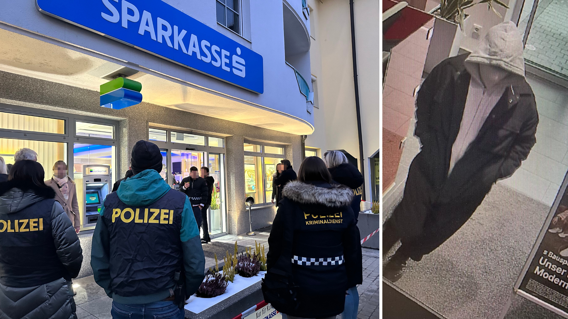 Gegen 15.45 Uhr kam es am Donnerstag in Kufstein zum Überfall. Die Polizei veröffentlichte ein Fahndungsfoto vom Täter. (Bild: zoom.tirol, Polizei)