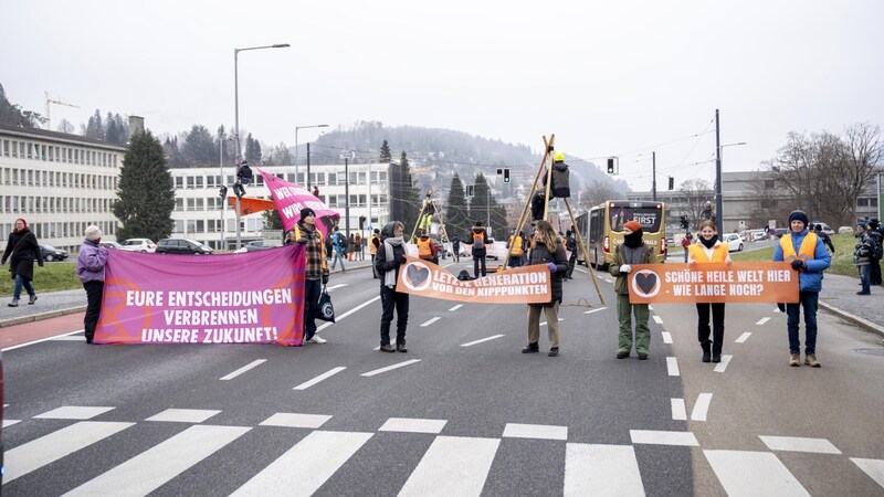 Es gab immer wieder Protestaktionen. (Bild: Extinction Rebellion Vorarlberg)