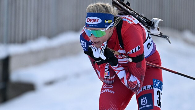Ex-Weltmeisterin Lisa Hauser nimmt den WM-Sprint von Nove Mesto na Morave am Freitag in Angriff. (Bild: APA/AFP/KERSTIN JOENSSON)