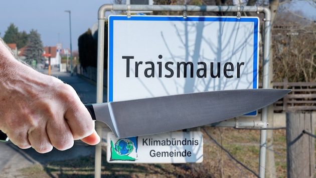 Mit einem Messer ging der 41-Jährige auf sein Opfer los. (Bild: Christof Birbaumer, Attila Molnar, Krone KREATIV)