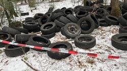 Im Wienerwald liegen hunderte Autoreifen. (Bild: Leserreporter)