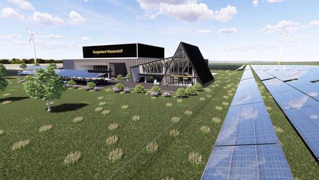 Electrolyzer: this is what the hydrogen factory in Zurndorf is supposed to look like. Critics warn of water shortages, Burgenland Energie has always rejected this. (Bild: zVg)