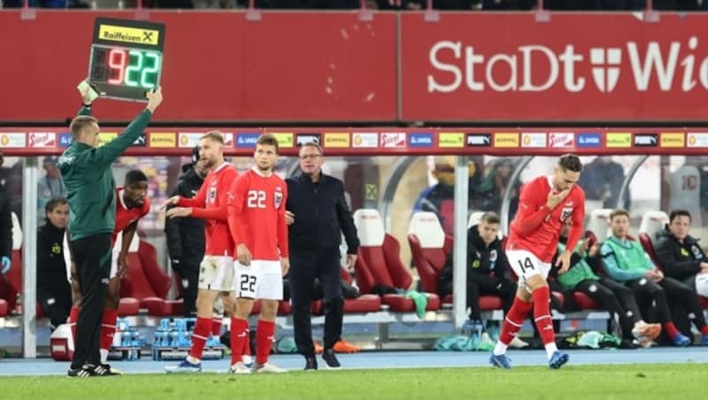 Der Moment: Entrup wurde beim ÖFB im Sturm eingewechselt. (Bild: GEPA pictures)