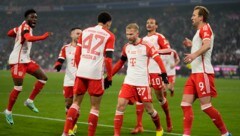 Jubel bei den Bayern (Bild: ASSOCIATED PRESS)