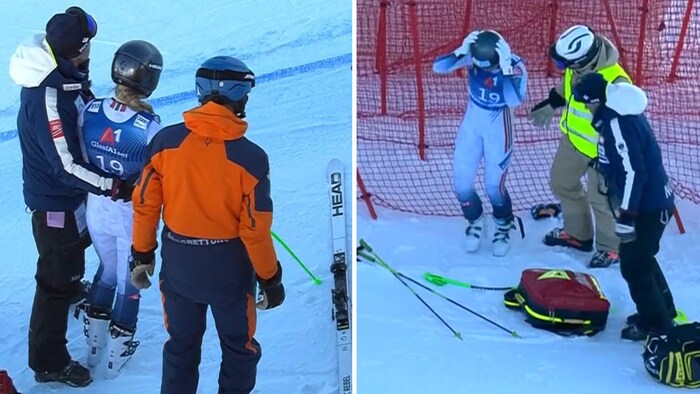 Aufatmen! Kajsa Vickhoff Lie konnte von alleine aufstehen.