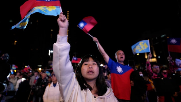 Bei der Präsidentenwahl in Taiwan hat sich die Unabhängigkeitsbewegung durchgesetzt. (Bild: AP)