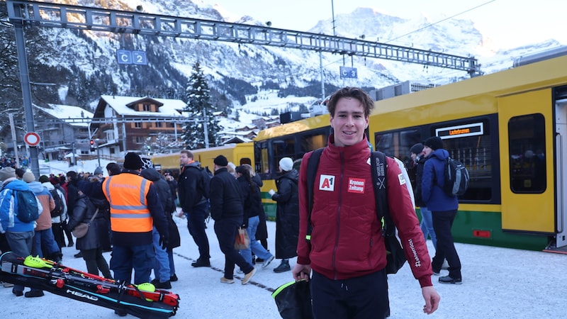 Wengen 2024: For Zudrell, the World Cup debut a year ago was a very special experience. (Bild: Christof Birbaumer/Kronenzeitung)