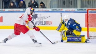 Vasili Zelenov (li.) traf für die Juniors und trifft im Finale auf die Zeller und Max Zimmermann. (Bild: GEPA pictures/ Gintare Karpaviciute)