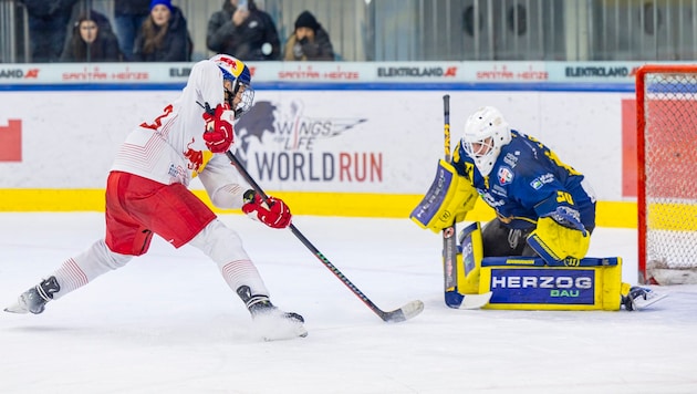 Vasili Zelenov (li.) traf für die Juniors und trifft im Finale auf die Zeller und Max Zimmermann. (Bild: GEPA pictures/ Gintare Karpaviciute)