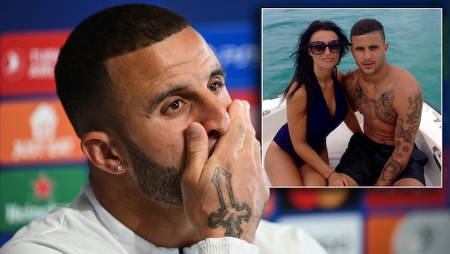 Kyle Walker und seine Ehefrau Annie Kilner haben sich getrennt. (Bild: APA/AFP/Oli SCARFF, X/Johan_Bash)